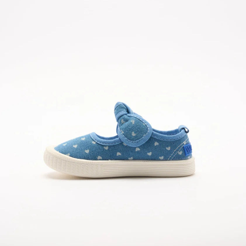 Millie Canvas Shoes- Denim Hearts