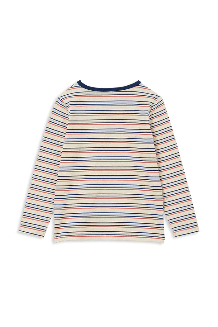 Natural Stripe Henley Top