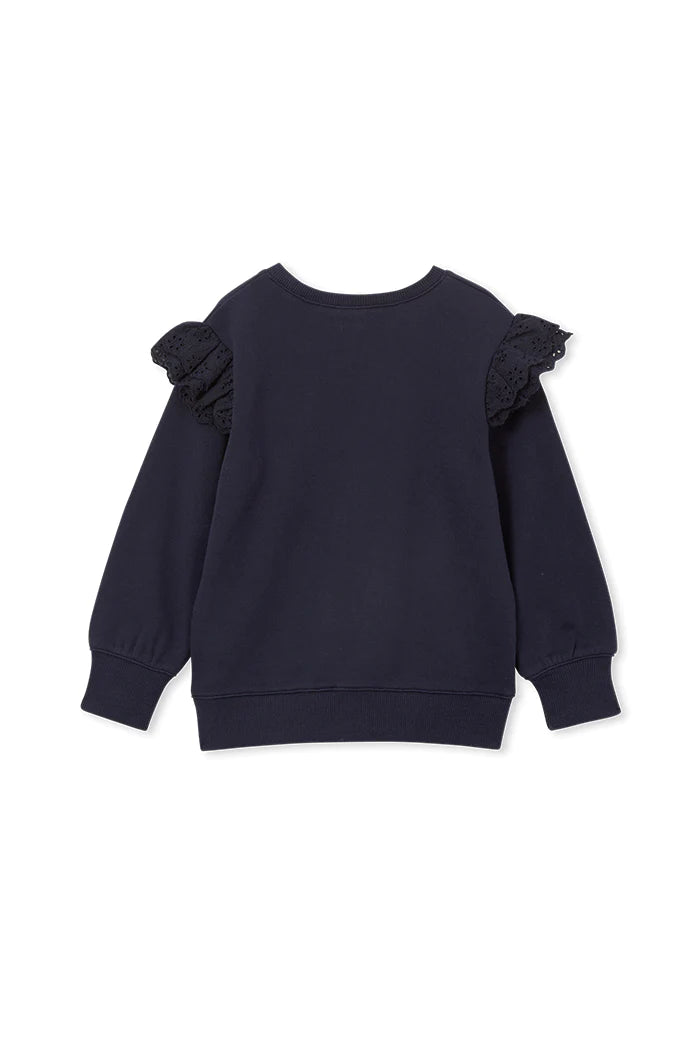 Navy Detail Sweat Jumper