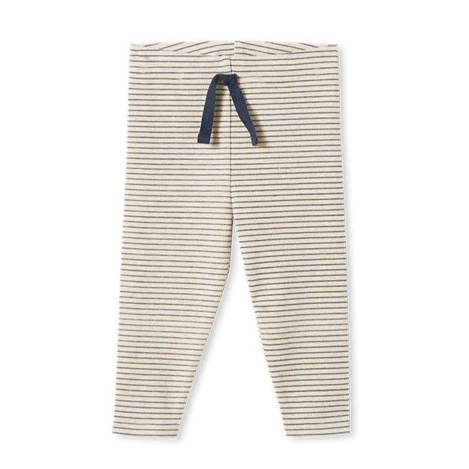 Oatmeal Stripe Rib Baby Pant