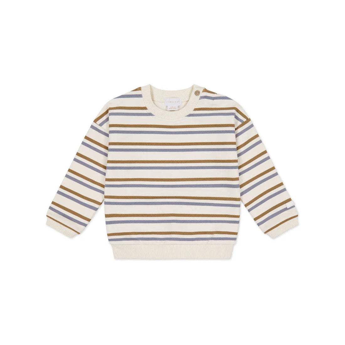 Organic Cotton Damien Sweatshirt - Hudson Stripe Tiger