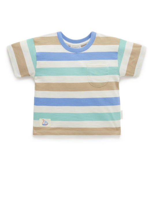 Nautical Relaxed Tee- Nautical Stripe