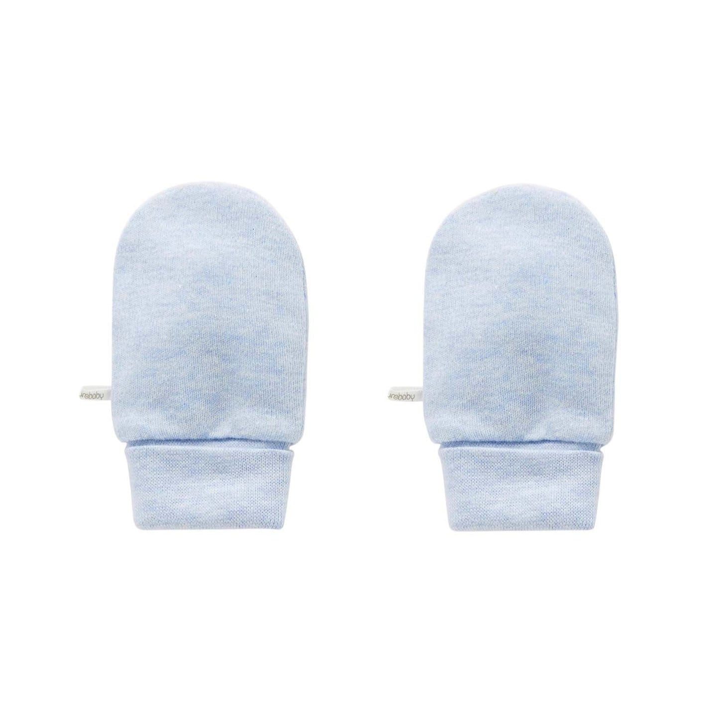 Baby Mittens- Pale Blue Melange