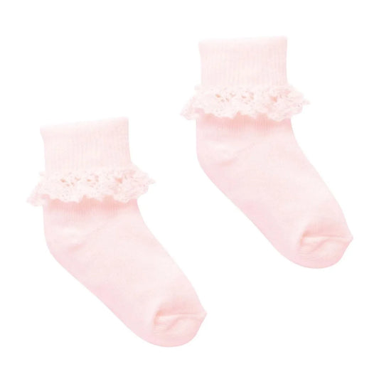 Lace Socks- Pale Pink