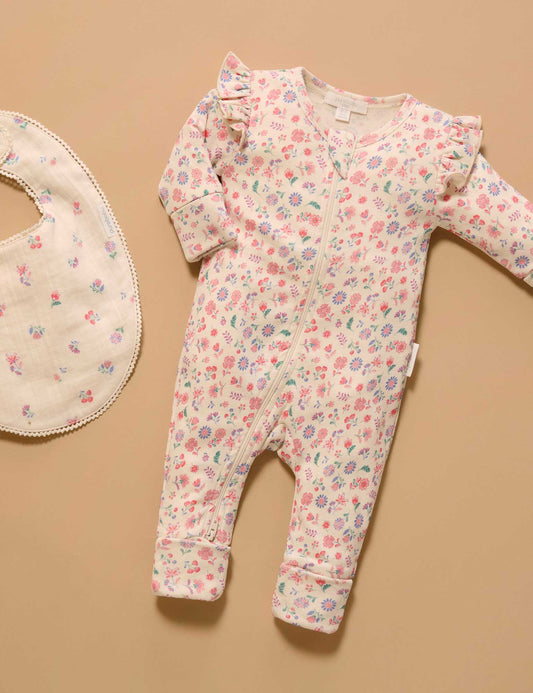 Floral Zip Growsuit