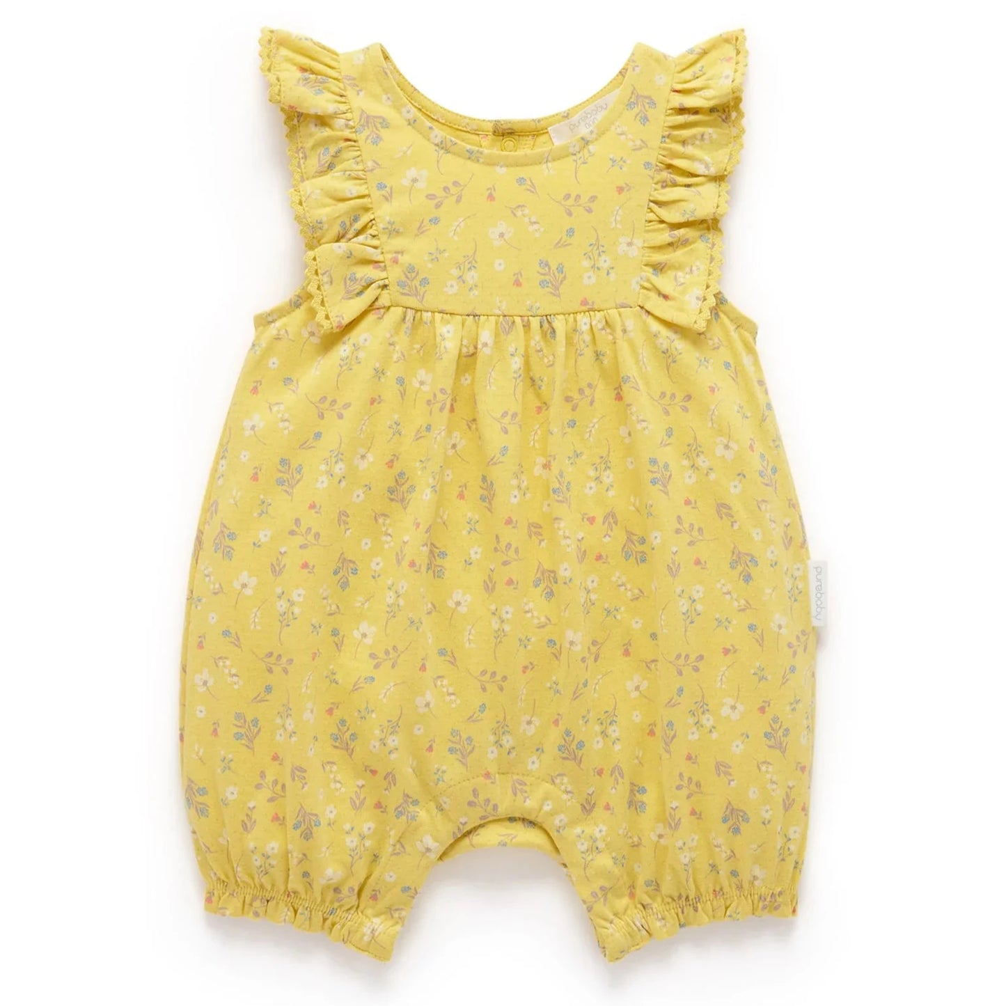 Ruffle Shortie Growsuit- Sunshine Floral