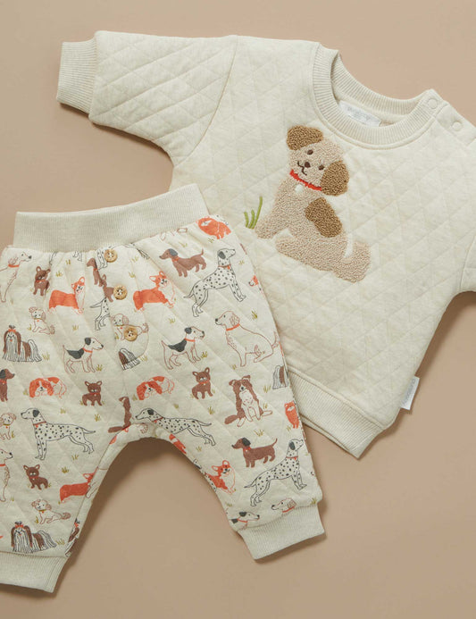 Quilted Track Set- Doggy Print