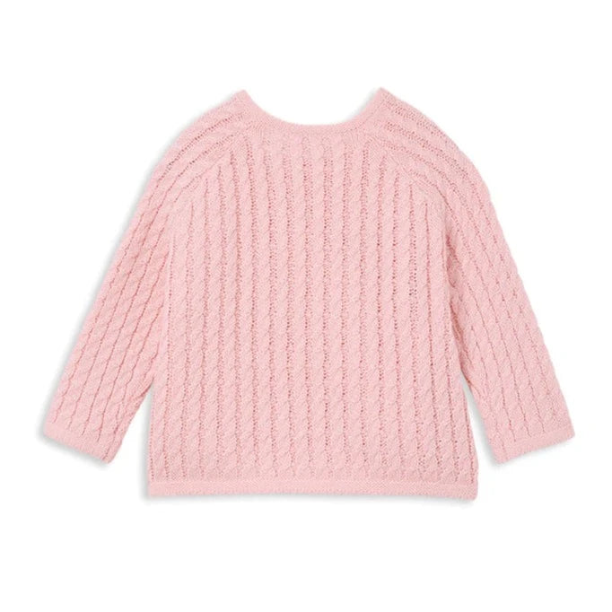 Powder Pink Knit Cardigan