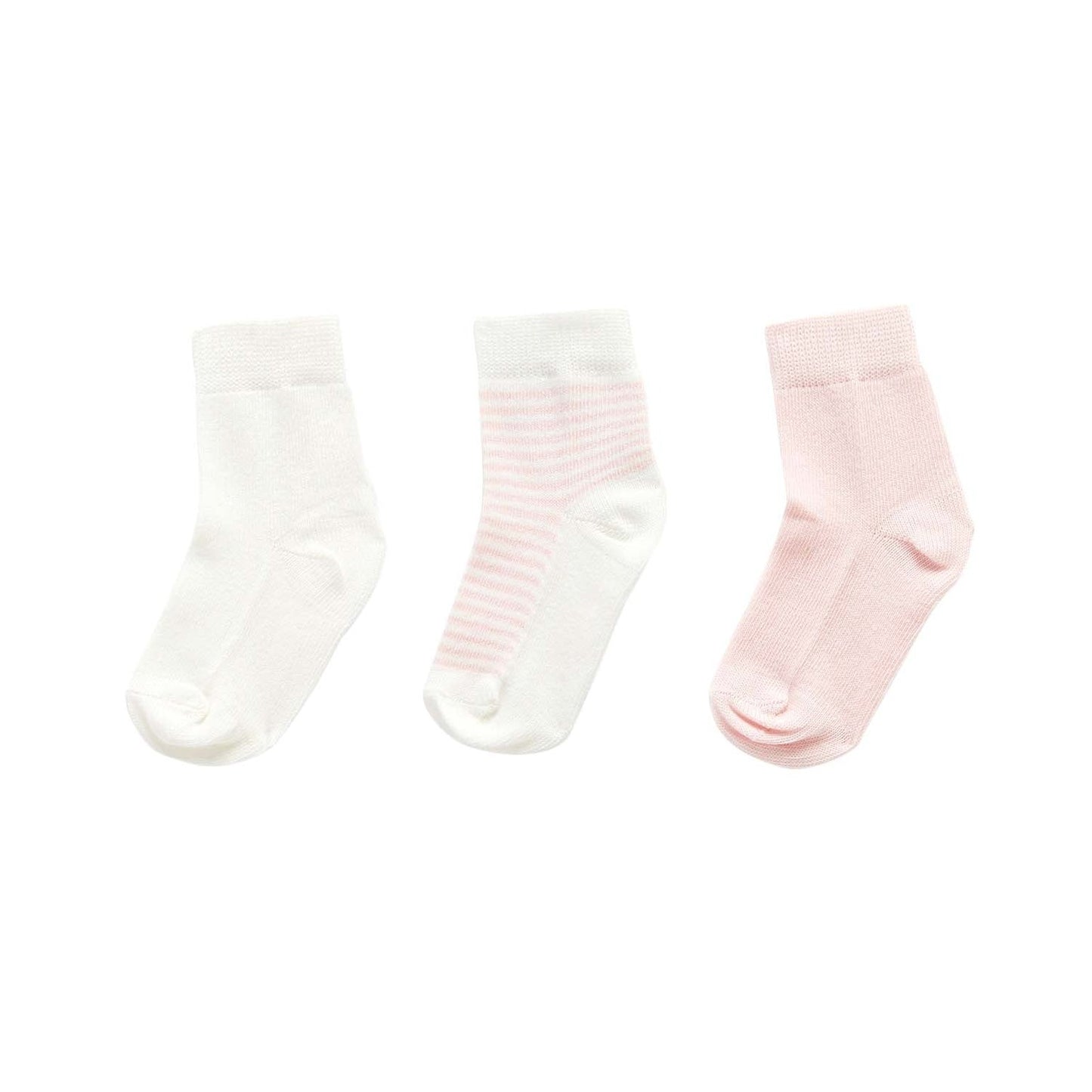 Socks 3 Pack- Pale Pink