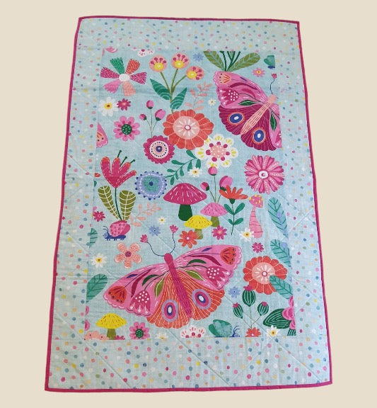 Kindy Sheet Set- Floral Butterfly