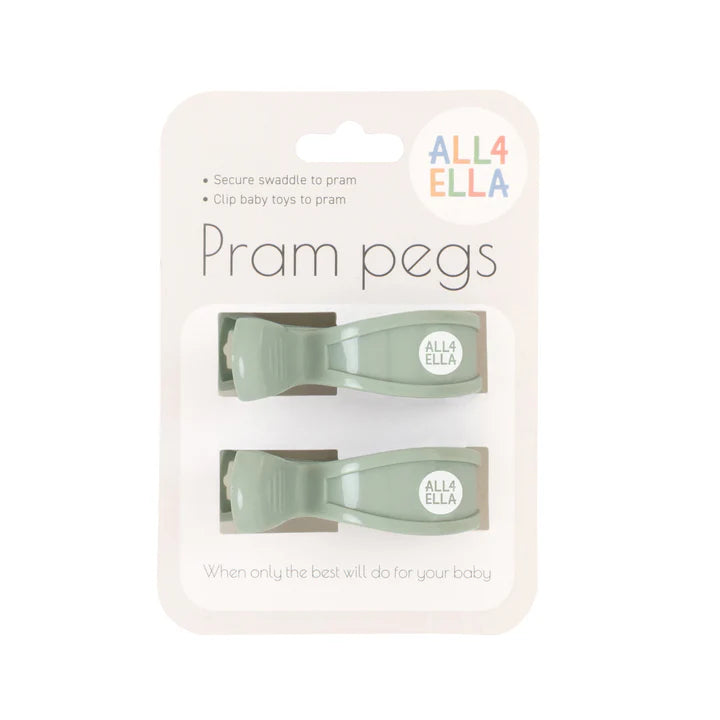 Pram Pegs 2pk- Sage