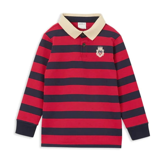 Red Stripe Rugby Top