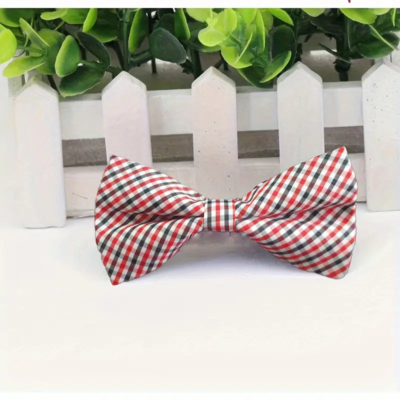 Boys Gentleman Bow Tie- Red Plaid
