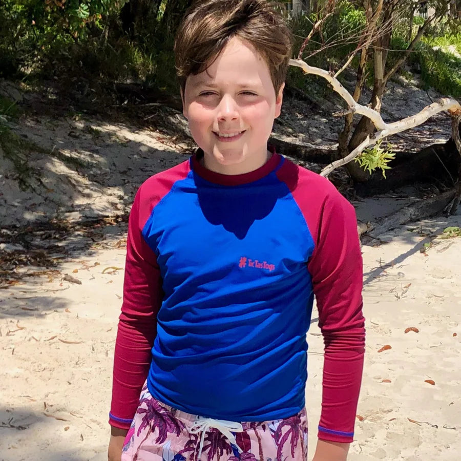 Boys Long Sleeve Rashguard- Surfs Up!