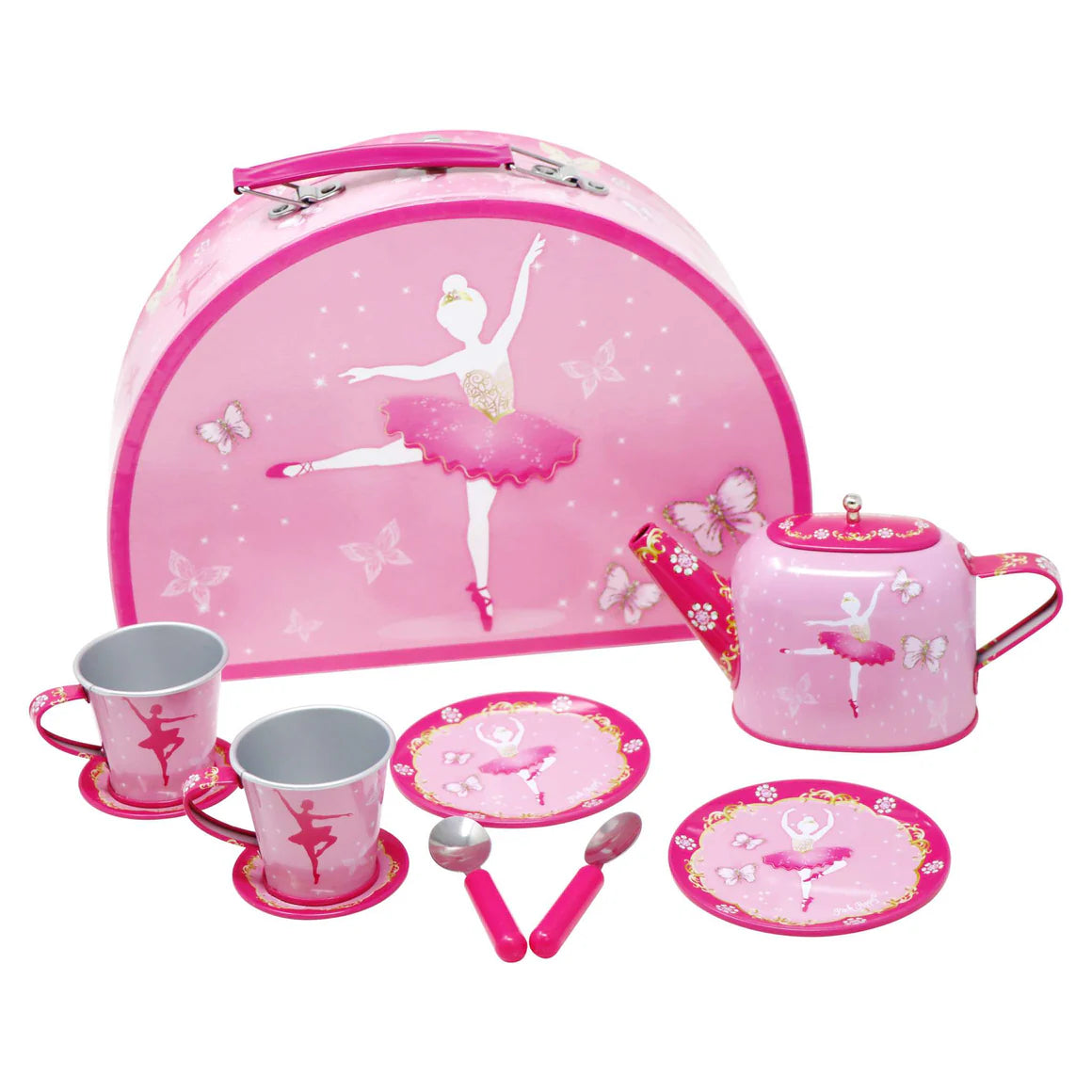 Butterfly Ballet Tin Tea Set