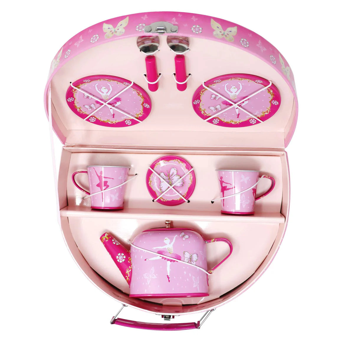 Butterfly Ballet Tin Tea Set