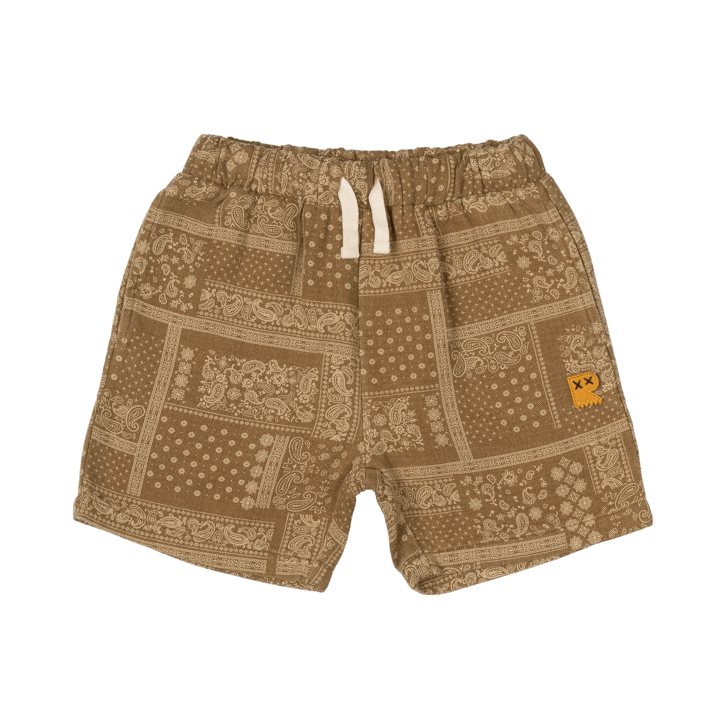 Brown Paisley Shorts