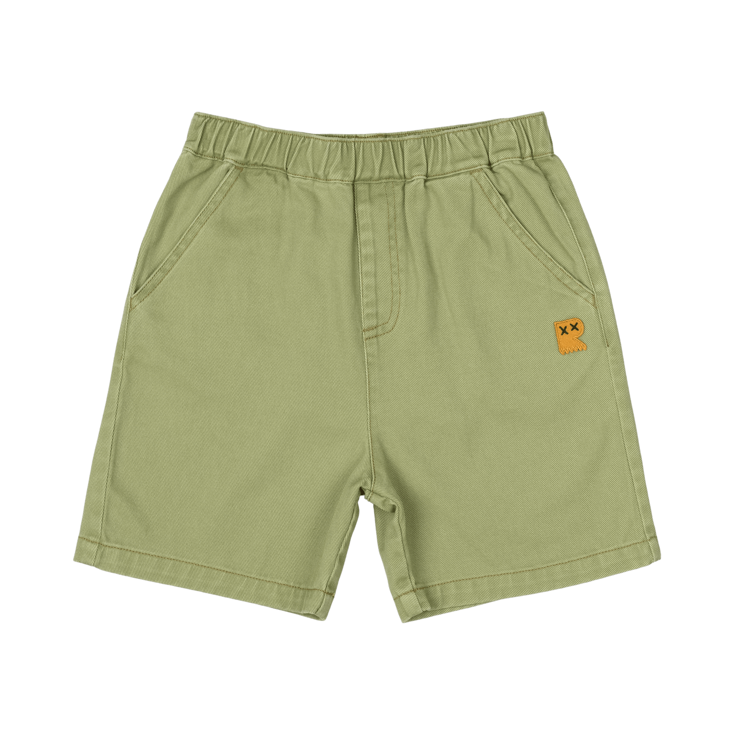 Green Wash Denim Shorts