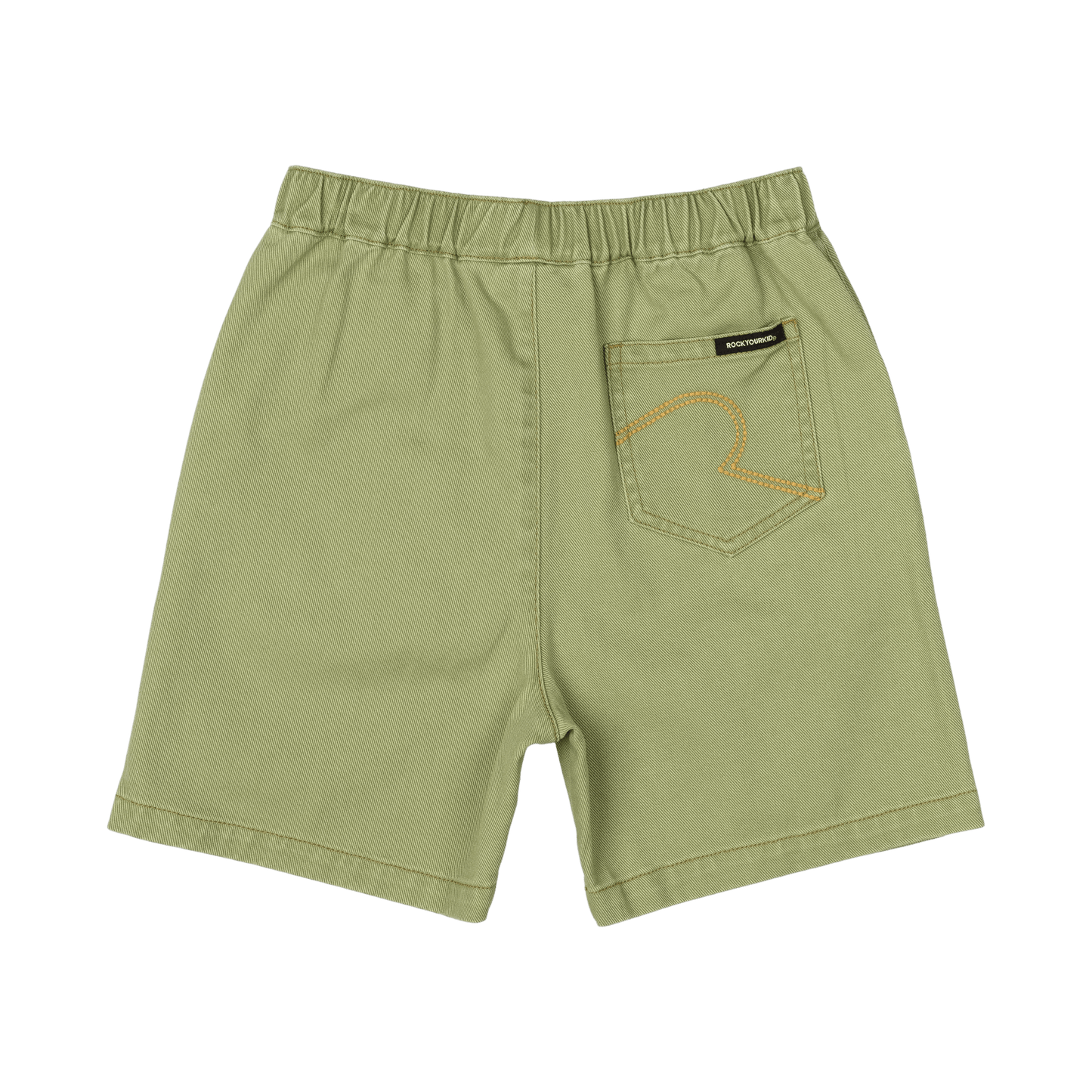 Green Wash Denim Shorts