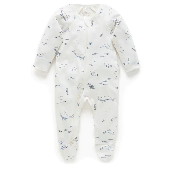 Zip Gowsuit- Vanilla Nautical