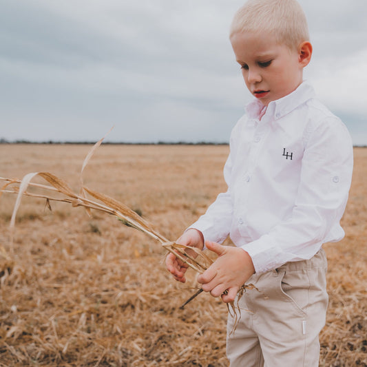 Boys Oxford Long Sleeve Shirt- White