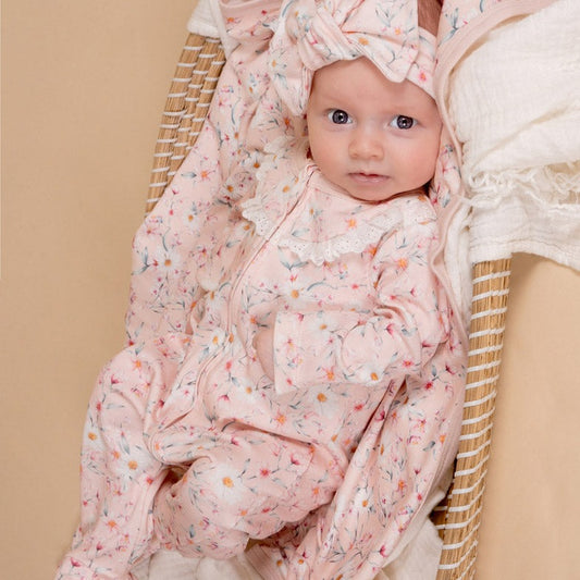 Zoe Print Long Sleeve Zip Onsie