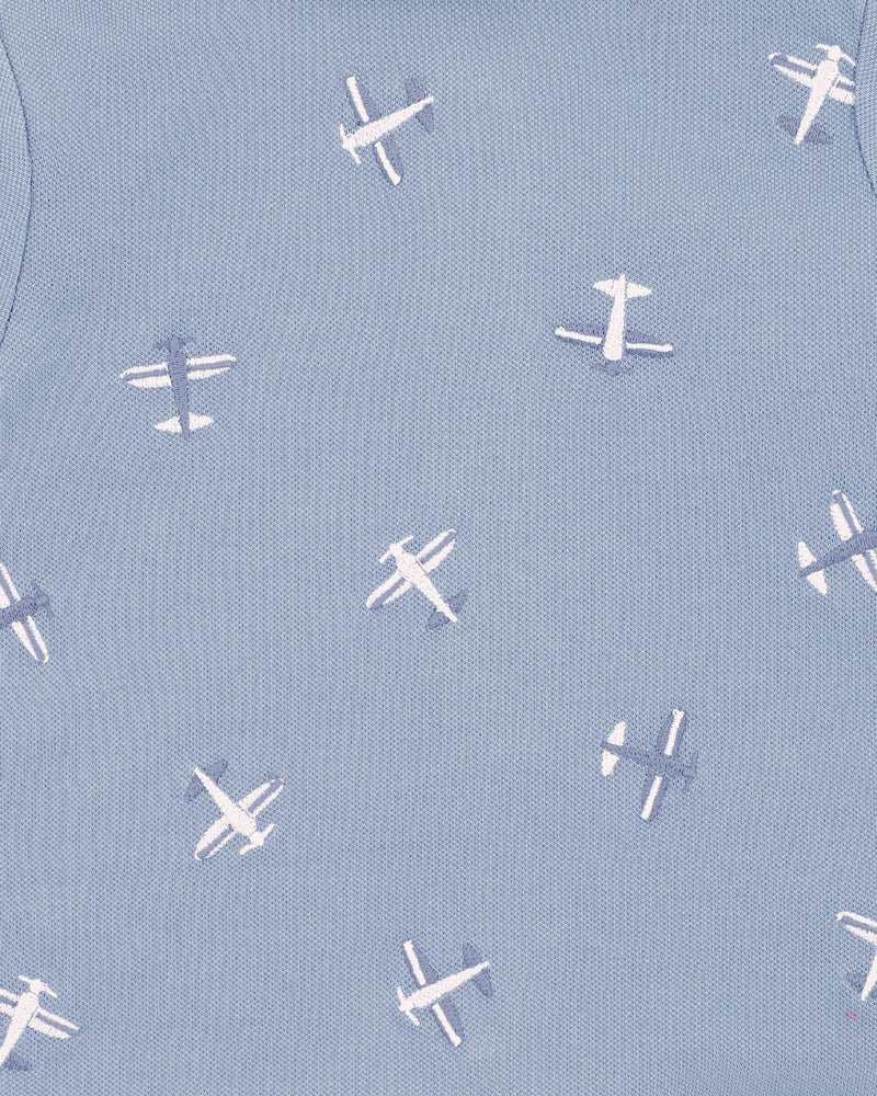 Harlan Emb SS Polo Romper