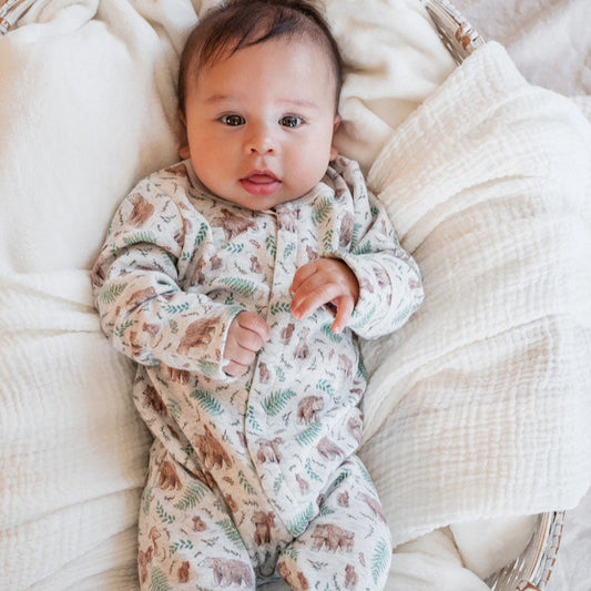 Mateo Long Sleeve Zip Onesie