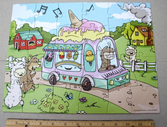 Alpaca Jigsaw Puzzle- Ice Cream Treat