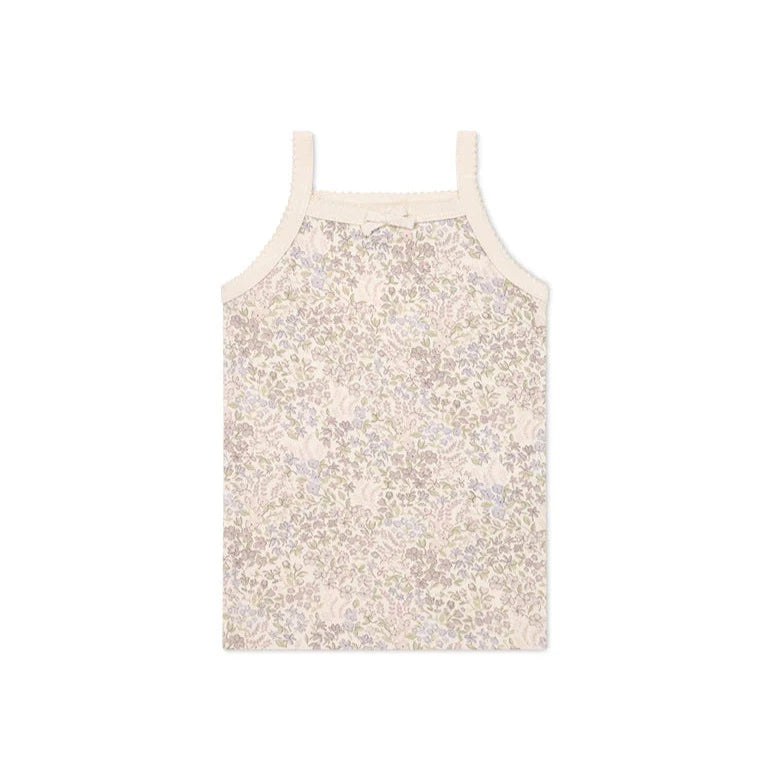 Organic Cotton Singlet- April Floral Mauve