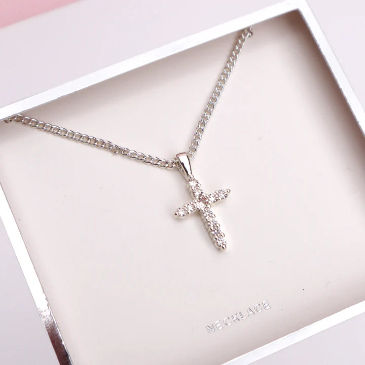 Diamante Cross Necklace