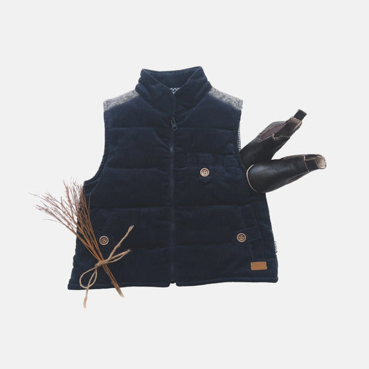 Cooper Vest- Navy Corduroy