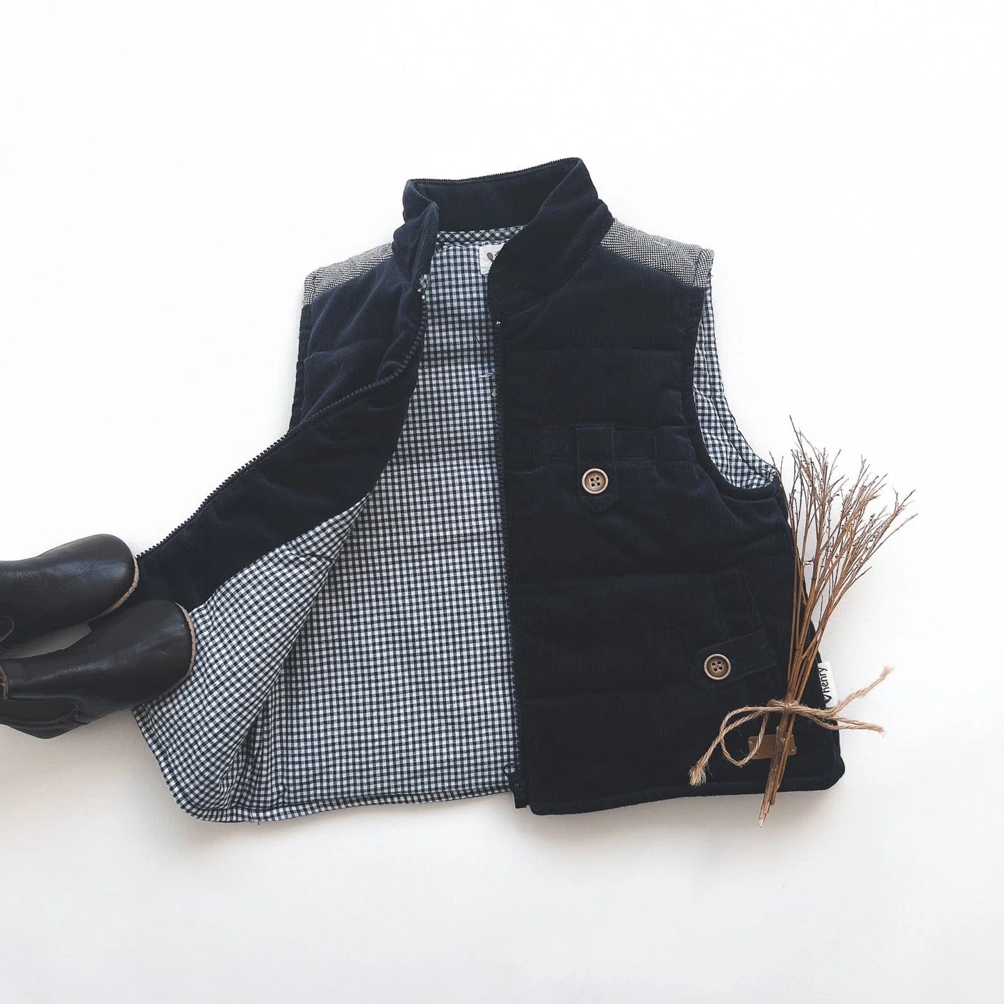 Cooper Vest- Navy Corduroy