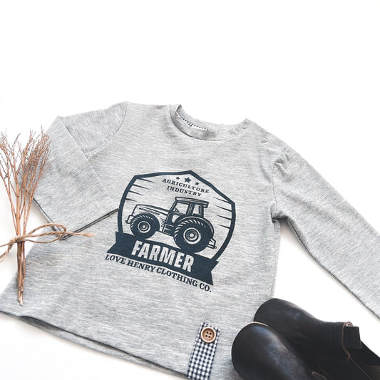 Long Sleeve Graphic Tee- Farmers Tractor