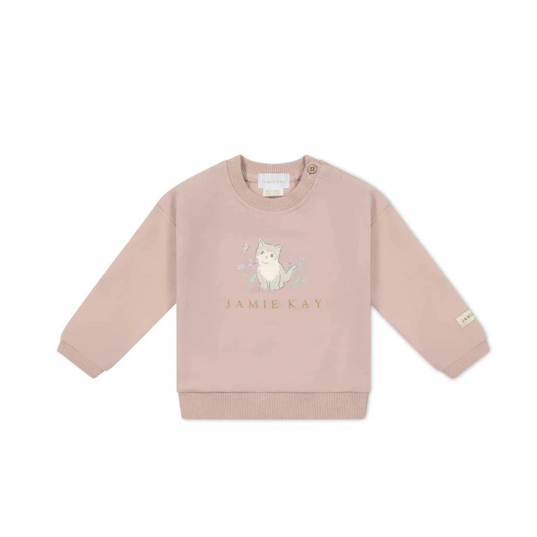 Organic Cotton Bobbie Sweatshirt- Kitty Shell