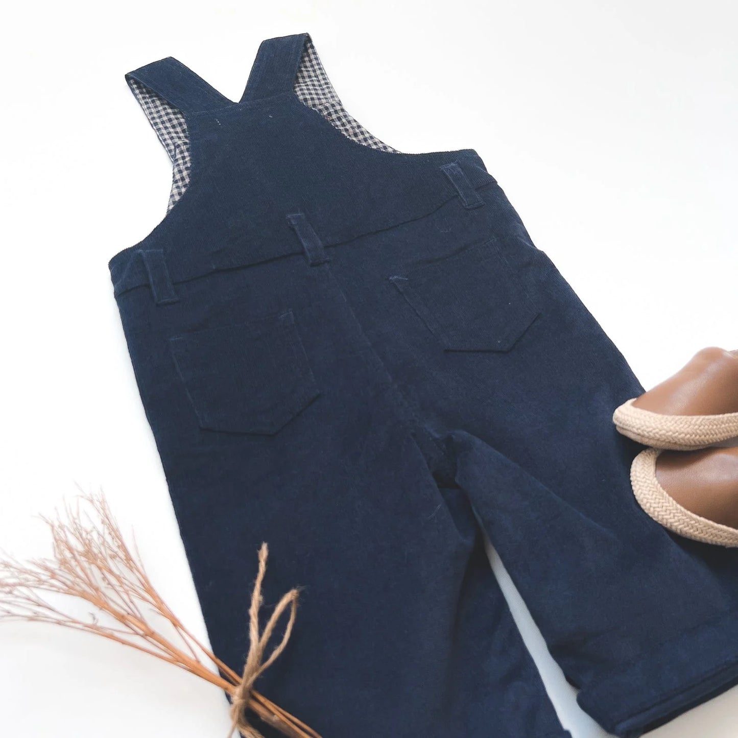 Roy Dungaree Overalls- Navy Corduroy