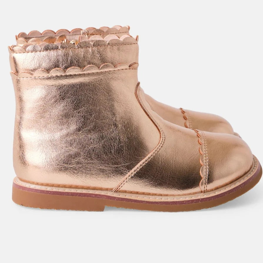 Callie Boot- Metallic Rose