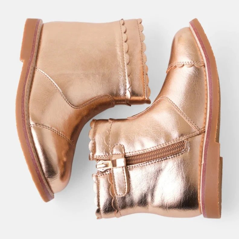 Callie Boot- Metallic Rose