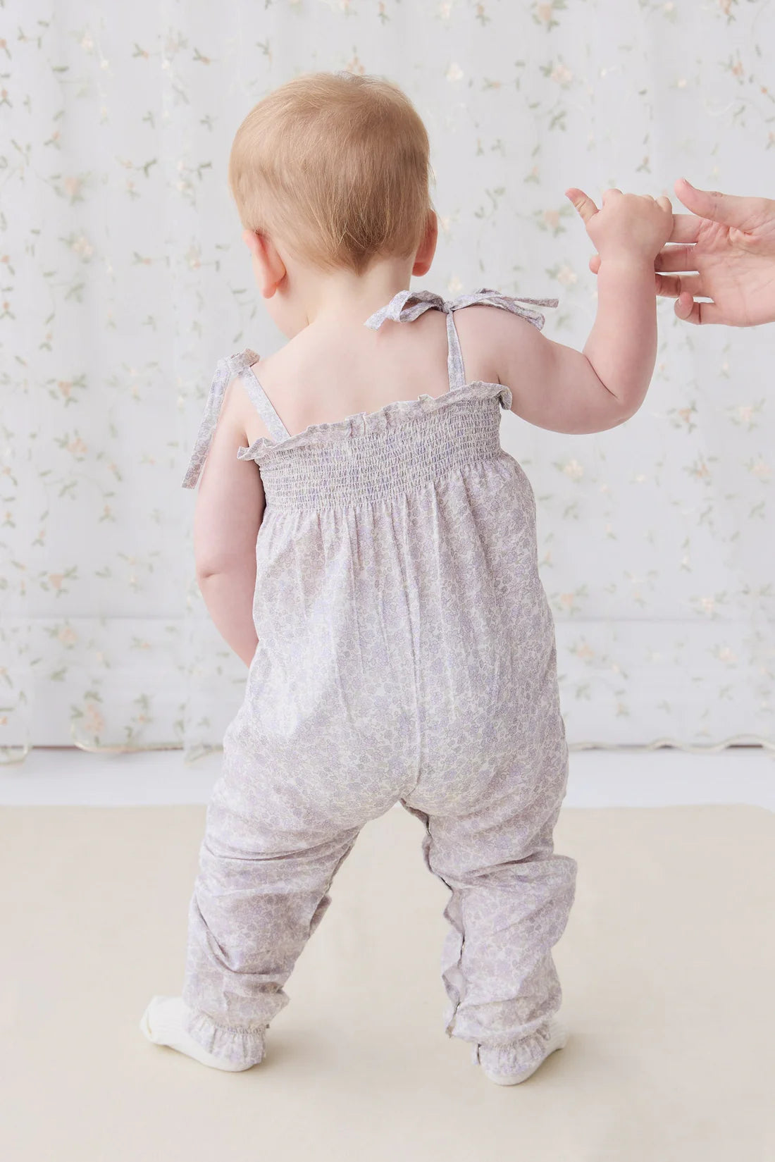 Organic Cotton Summer Playsuit- Chloe Lavender