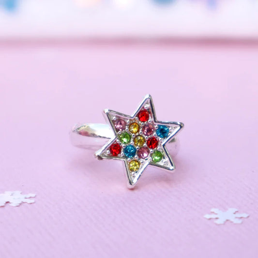 Christmas Lights Jewel Ring With Santa Box