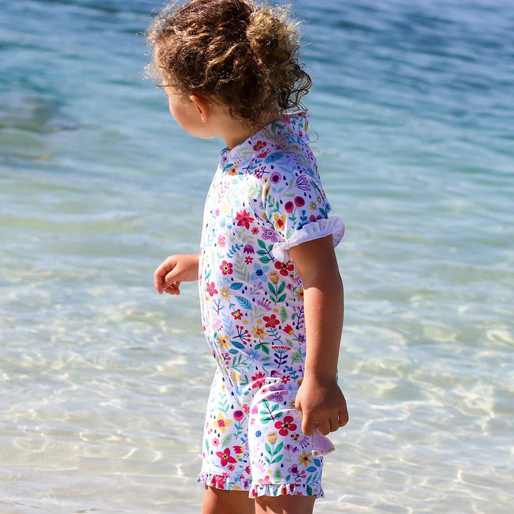 All-In-One Sunsuit- Ditsy Daisy