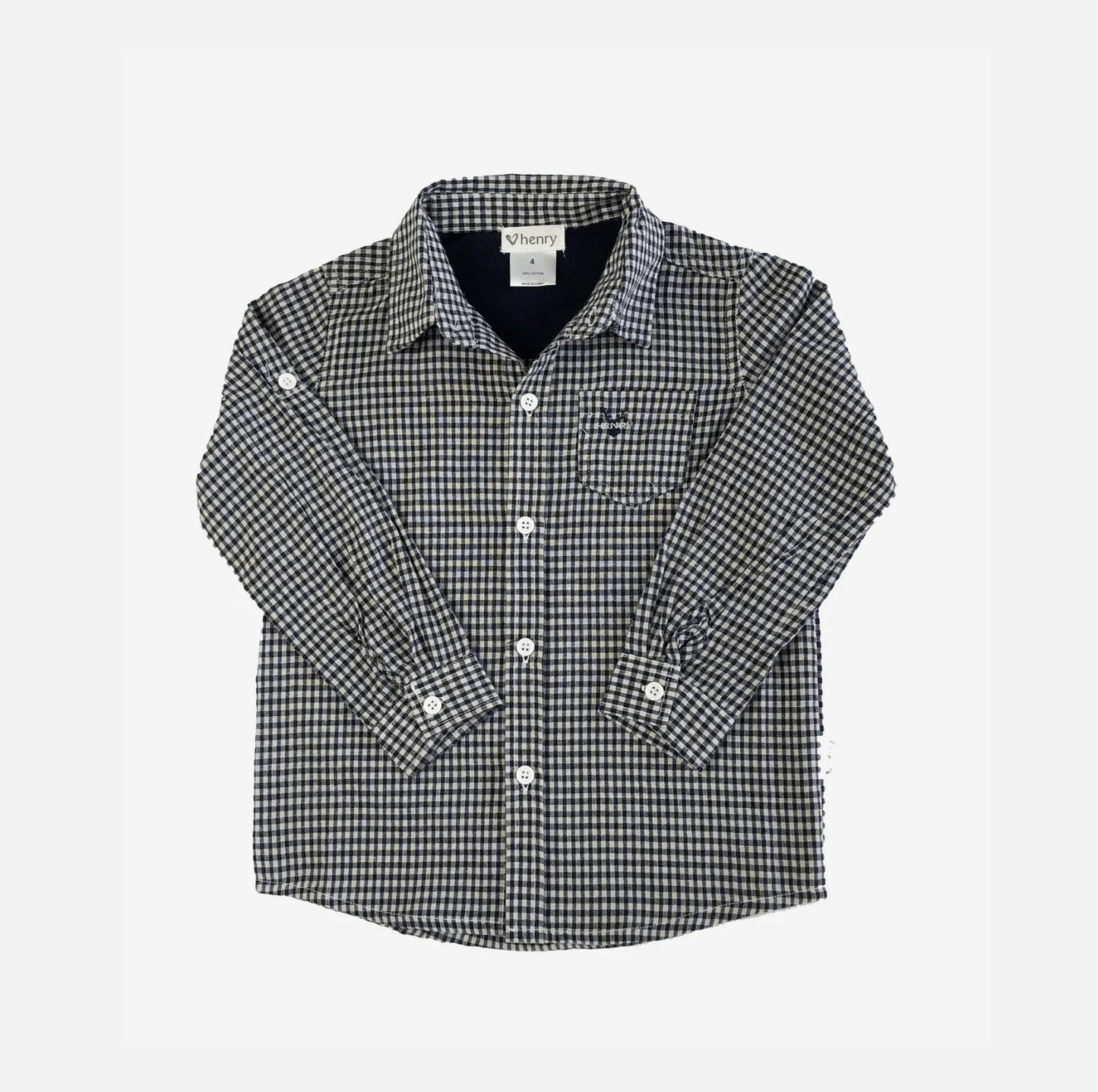 Long Sleeve Dress Shirt- Gingham