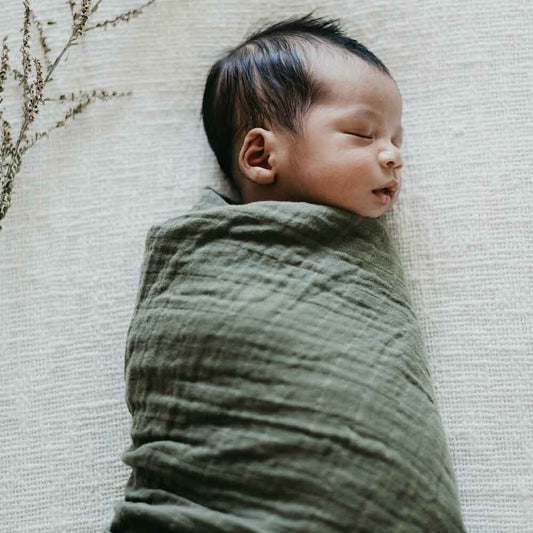 Organic Muslin Wrap- Dusty Olive