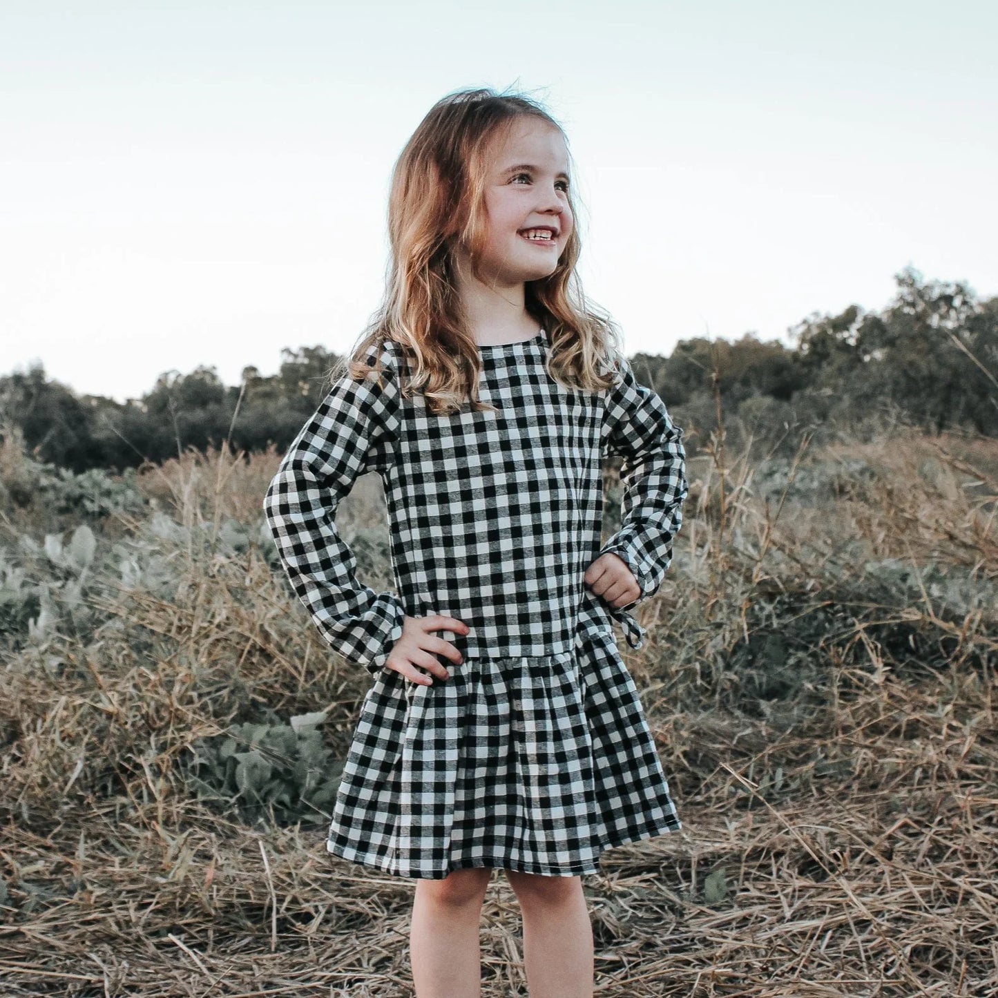 Frankie Dress- Black Check