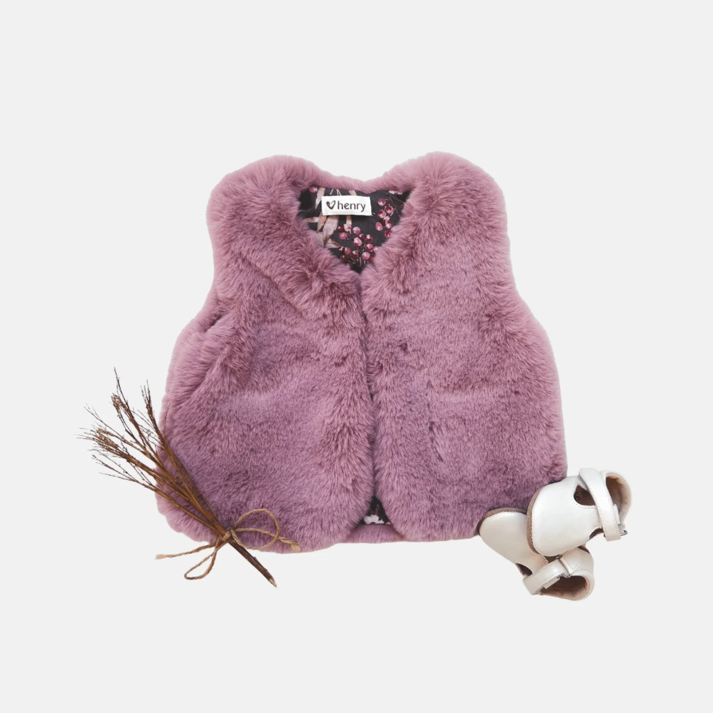 Girls Fur Vest- Pink