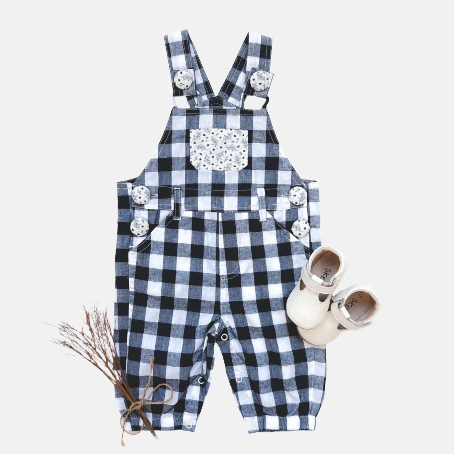 Layla Dungaree- Navy Check