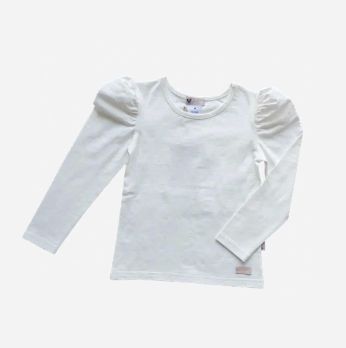 Puff Long Sleeve Top- White