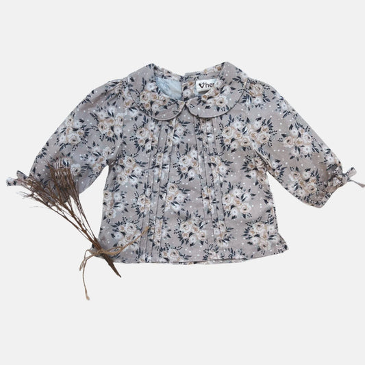 Girls Shirt Top- Prairie Floral