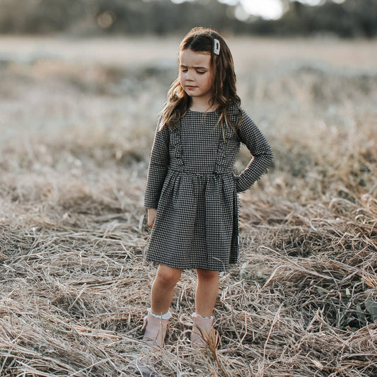 Winter Florence Dress- Navy Gingham