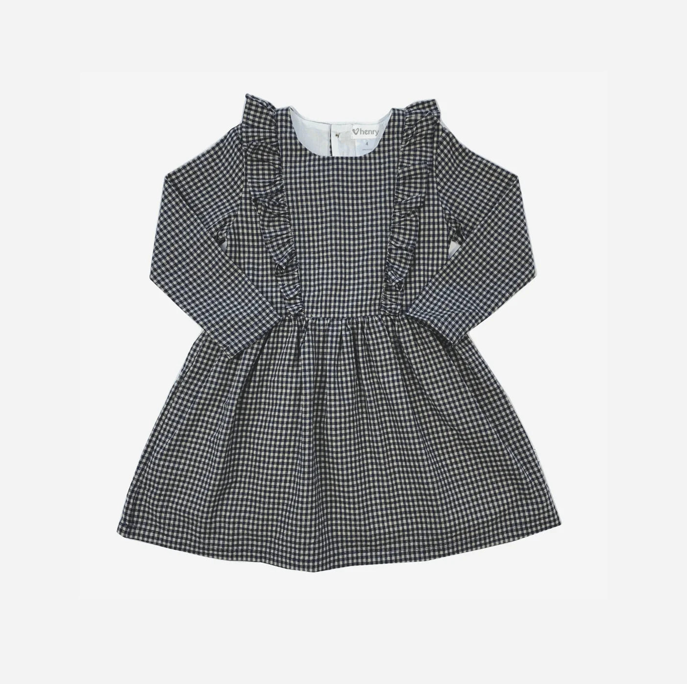 Winter Florence Dress- Navy Gingham